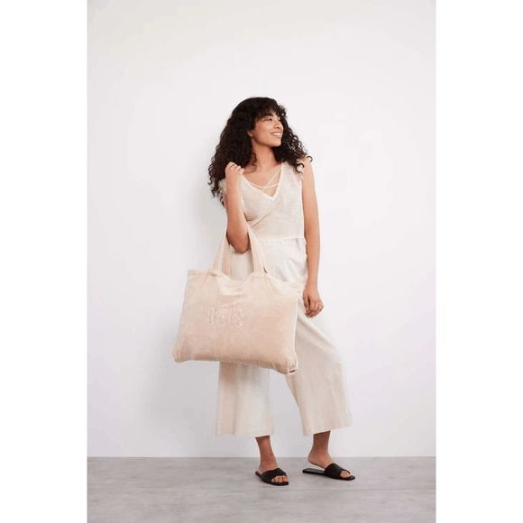 NWT BEIS Terry Towel Tote in BEIGE - Picture 4 of 6